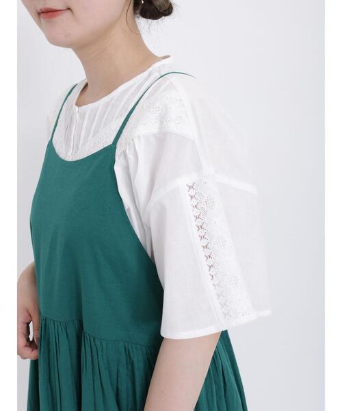 Samansa Mos2（サマンサ モスモス）の「切替レースブラウス（シャツ/ブラウス・レディース・ベージュ/オフホワイト/ブラック・F）」の5枚目の写真