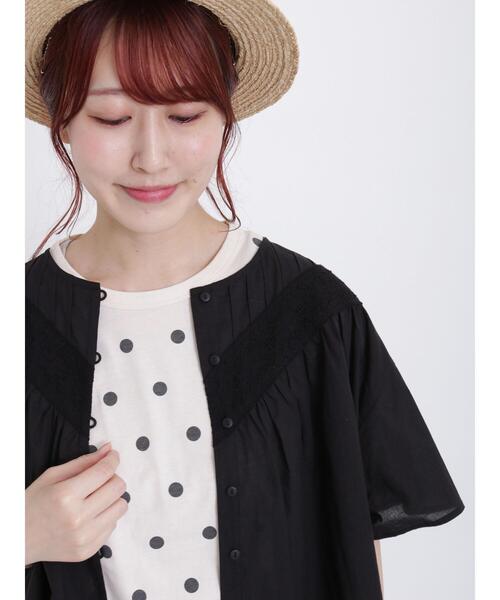 Samansa Mos2（サマンサ モスモス）の「切替レースブラウス（シャツ/ブラウス・レディース・ベージュ/オフホワイト/ブラック・F）」の12枚目の写真