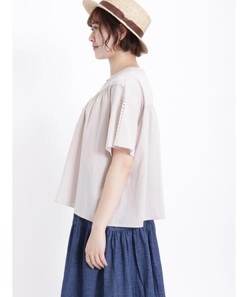 Samansa Mos2（サマンサ モスモス）の「切替レースブラウス（シャツ/ブラウス・レディース・ベージュ/オフホワイト/ブラック・F）」の15枚目の写真