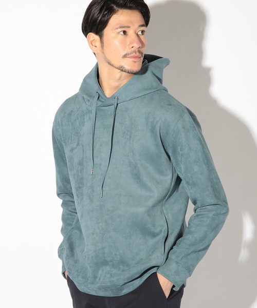 UNION STATION（ユニオンステーション）の「ストレッチフェイクスエードポンチパーカー（パーカー・メンズ・ブルー/ホワイト/ネイビー/ベージュ・LL/L/M）」の4枚目の写真