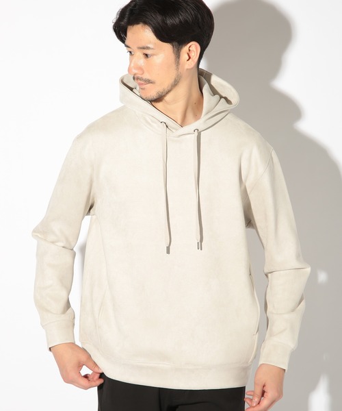 UNION STATION（ユニオンステーション）の「ストレッチフェイクスエードポンチパーカー（パーカー・メンズ・ブルー/ホワイト/ネイビー/ベージュ・LL/L/M）」の5枚目の写真