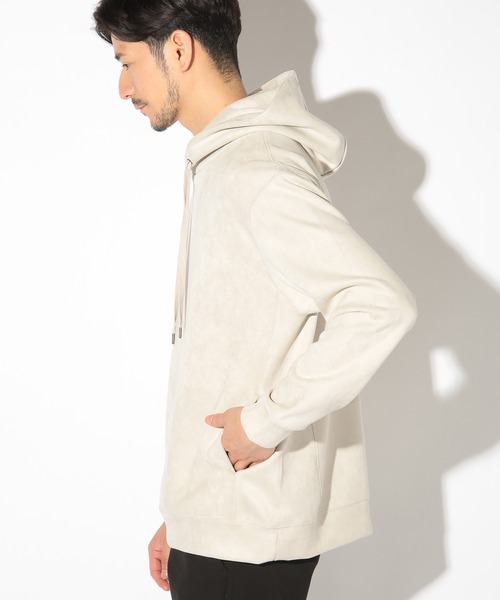 UNION STATION（ユニオンステーション）の「ストレッチフェイクスエードポンチパーカー（パーカー・メンズ・ブルー/ホワイト/ネイビー/ベージュ・LL/L/M）」の6枚目の写真