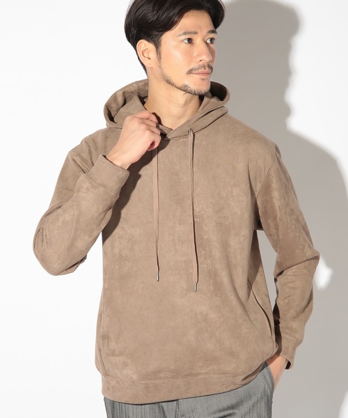 UNION STATION（ユニオンステーション）の「ストレッチフェイクスエードポンチパーカー（パーカー・メンズ・ブルー/ホワイト/ネイビー/ベージュ・LL/L/M）」の8枚目の写真