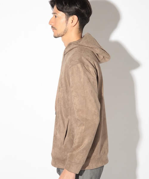 UNION STATION（ユニオンステーション）の「ストレッチフェイクスエードポンチパーカー（パーカー・メンズ・ブルー/ホワイト/ネイビー/ベージュ・LL/L/M）」の9枚目の写真