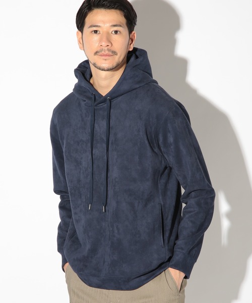 UNION STATION（ユニオンステーション）の「ストレッチフェイクスエードポンチパーカー（パーカー・メンズ・ブルー/ホワイト/ネイビー/ベージュ・LL/L/M）」の11枚目の写真