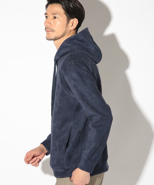 UNION STATION（ユニオンステーション）の「ストレッチフェイクスエードポンチパーカー（パーカー・メンズ・ブルー/ホワイト/ネイビー/ベージュ・LL/L/M）」の12枚目の写真