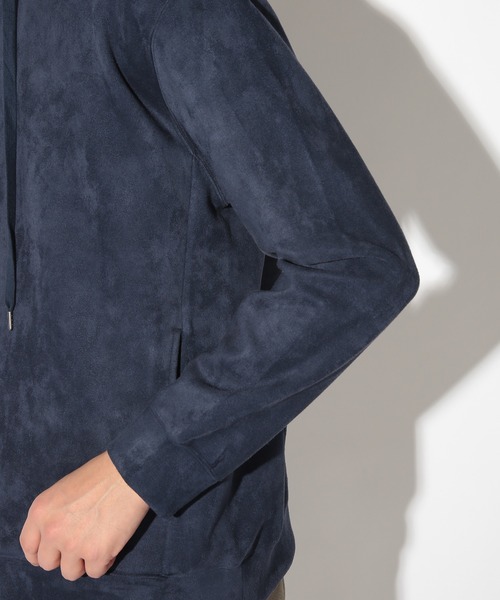 UNION STATION（ユニオンステーション）の「ストレッチフェイクスエードポンチパーカー（パーカー・メンズ・ブルー/ホワイト/ネイビー/ベージュ・LL/L/M）」の15枚目の写真