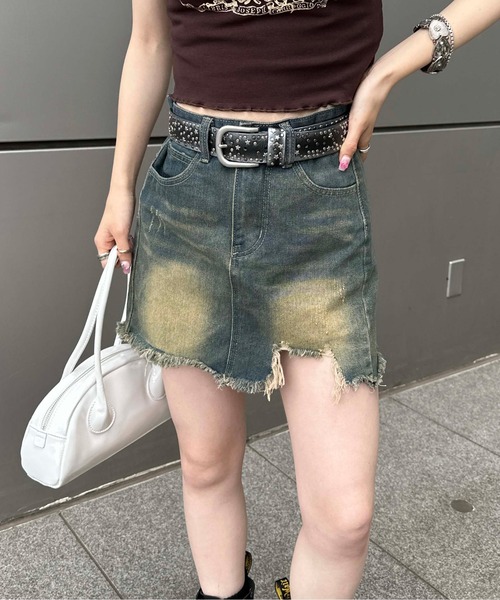 sedacle（セダクル）の「【SDG】overdie denim skirt pants（スカート・レディース・ブルー・FREE）」の2枚目の写真