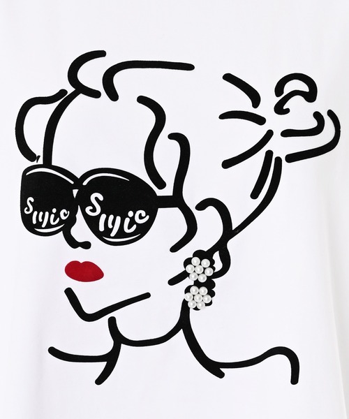 Narcissus(ナルシス)の「【Narcissus】ガールTシャツ(Tシャツ/カットソー・レディース・ブラック/ホワイト・FREE)」の3枚目の写真