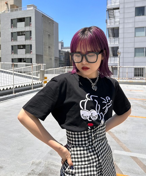 Narcissus(ナルシス)の「【Narcissus】ガールTシャツ(Tシャツ/カットソー・レディース・ブラック/ホワイト・FREE)」の6枚目の写真