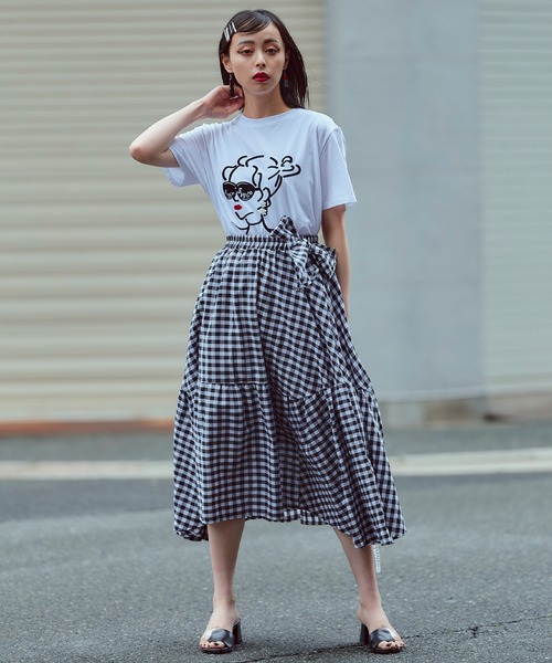 Narcissus(ナルシス)の「【Narcissus】ガールTシャツ(Tシャツ/カットソー・レディース・ブラック/ホワイト・FREE)」の12枚目の写真