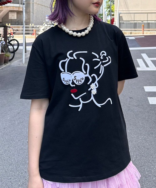 Narcissus(ナルシス)の「【Narcissus】ガールTシャツ(Tシャツ/カットソー・レディース・ブラック/ホワイト・FREE)」の16枚目の写真