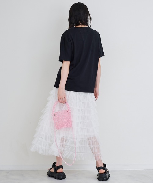 Narcissus(ナルシス)の「【Narcissus】ガールTシャツ(Tシャツ/カットソー・レディース・ブラック/ホワイト・FREE)」の15枚目の写真