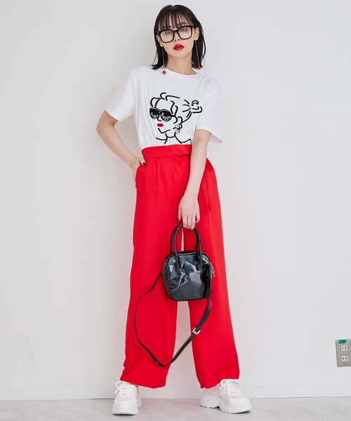 Narcissus(ナルシス)の「【Narcissus】ガールTシャツ(Tシャツ/カットソー・レディース・ブラック/ホワイト・FREE)」の13枚目の写真