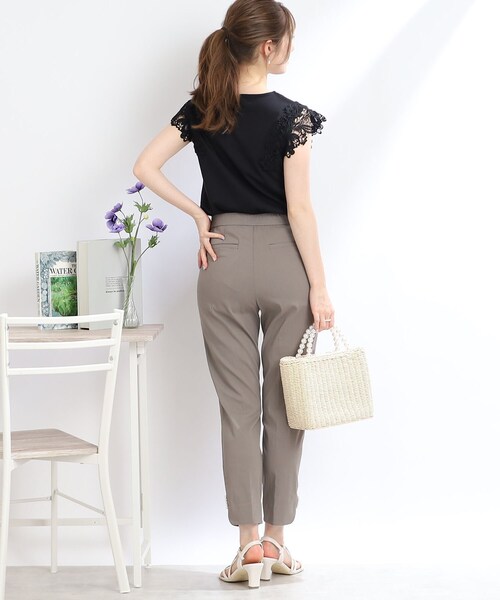 couture brooch（クチュールブローチ）の「◆【あったら嬉しい。華やぎトップス】袖レーストップス（Tシャツ/カットソー・レディース・ブラック/オフホワイト・36/38/40/42）」の20枚目の写真