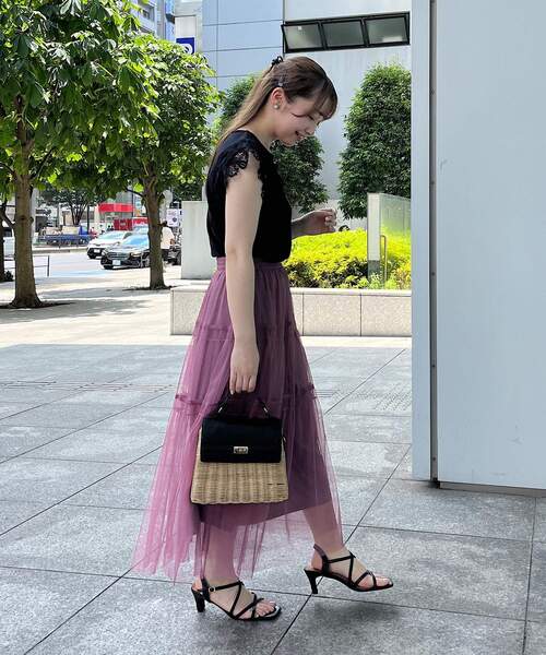 couture brooch（クチュールブローチ）の「◆【あったら嬉しい。華やぎトップス】袖レーストップス（Tシャツ/カットソー・レディース・ブラック/オフホワイト・36/38/40/42）」の21枚目の写真