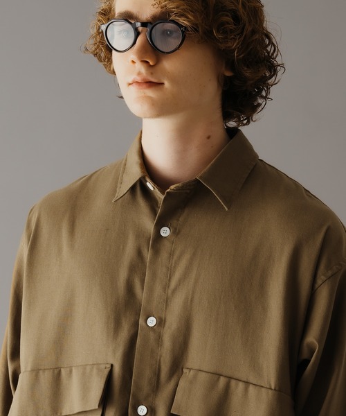 WETTEMPT（ウィテンプト）の「COTTON LINEN BIG POCKET SHIRT /コットンリネンビッグポケットシャツ（シャツ/ブラウス・メンズ・カーキ/オフホワイト・SMALL/MEDIUM/LARGE）」の17枚目の写真