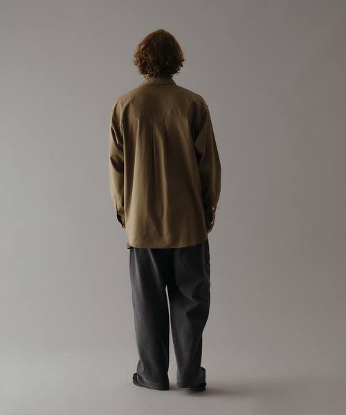 WETTEMPT（ウィテンプト）の「COTTON LINEN BIG POCKET SHIRT /コットンリネンビッグポケットシャツ（シャツ/ブラウス・メンズ・カーキ/オフホワイト・SMALL/MEDIUM/LARGE）」の16枚目の写真