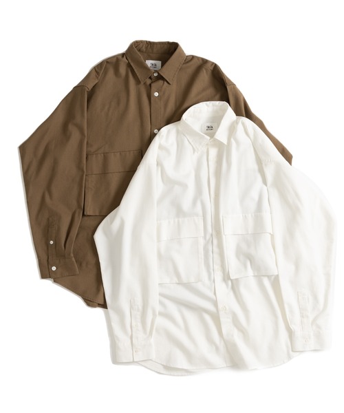 セール】COTTON LINEN BIG POCKET SHIRT /コットンリネンビッグ