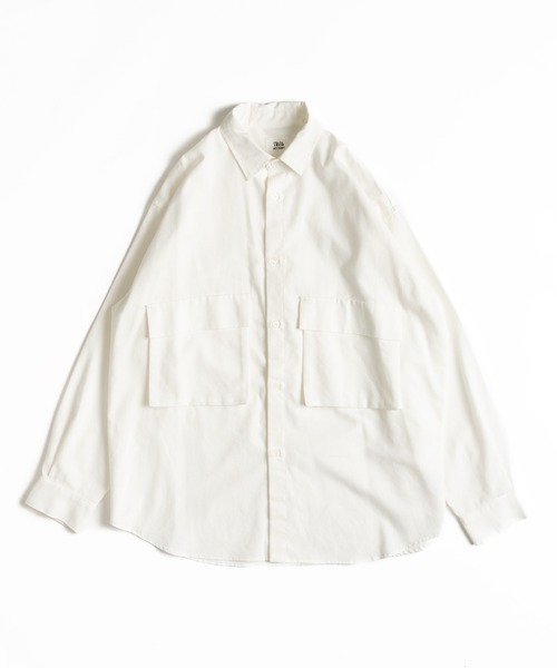 WETTEMPT（ウィテンプト）の「COTTON LINEN BIG POCKET SHIRT /コットンリネンビッグポケットシャツ（シャツ/ブラウス・メンズ・カーキ/オフホワイト・SMALL/MEDIUM/LARGE）」の21枚目の写真