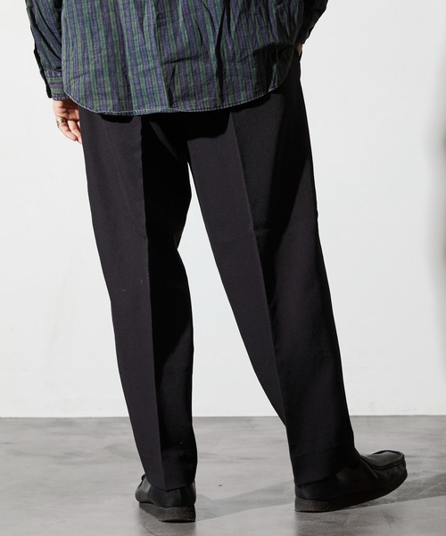 セール】ストレッチタックテーパードスラックス（スラックス