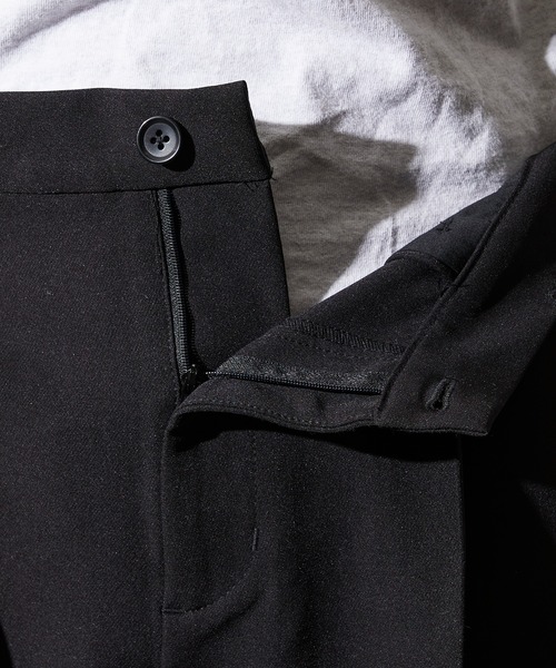 セール】ストレッチタックテーパードスラックス（スラックス