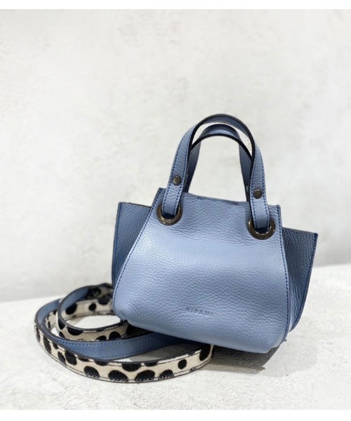 RIPANI（リパーニ）の「【RIPANI/リパーニ】ダルメシアンショルダーベルト付き AIRONEマイクロミニバッグ(小)（ショルダーバッグ・レディース・オフホワイト/ブラック/ダークブルー/モカ/ラベンダー/ライトブルー/グレー/レッド・FREE）」の5枚目の写真