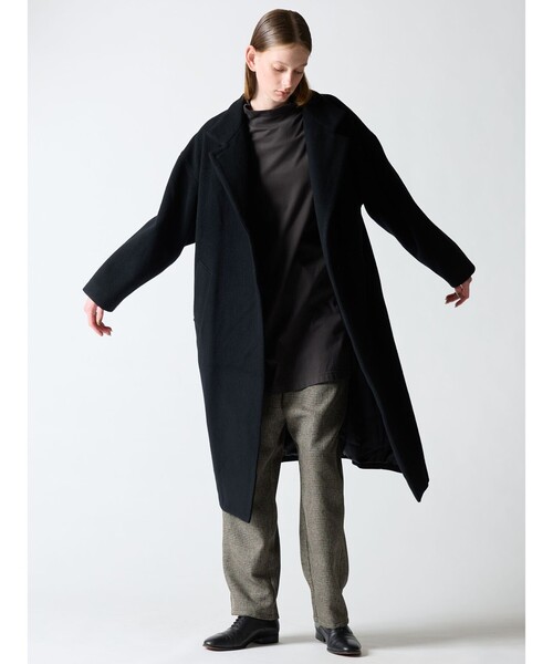 mizuiroind(ミズイロインド)の「mizuiro ind スタンドカラーウールコート(その他アウター・レディース・ブラック/ベージュ/ネイビー/ブラウン/チャコールグレー/ブラック系その他/ブルー系その他・FREE)」の14枚目の写真