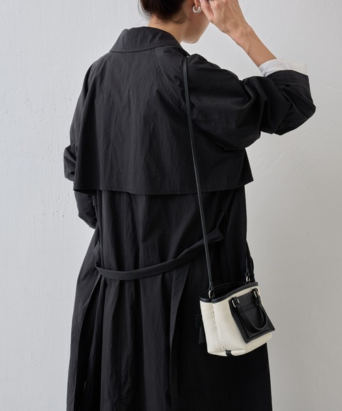 BEARDSLEY（ビアズリー）の「コットンナイロンラフトレンチコート（トレンチコート・レディース・ブラック/ブラウン・S/M）」の20枚目の写真