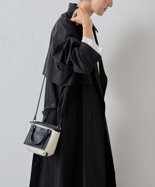 BEARDSLEY（ビアズリー）の「コットンナイロンラフトレンチコート（トレンチコート・レディース・ブラック/ブラウン・S/M）」の21枚目の写真