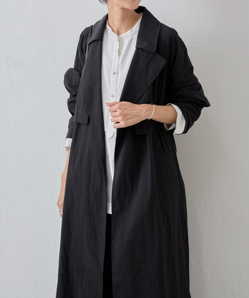 BEARDSLEY（ビアズリー）の「コットンナイロンラフトレンチコート（トレンチコート・レディース・ブラック/ブラウン・S/M）」の22枚目の写真