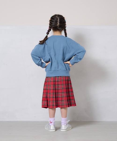 A BOND（アボンド）の「チェックプリーツスカート（kids/S～LL）（スカート・キッズ・チャコール/ネイビー/レッド・S/L/M/LL）」の10枚目の写真
