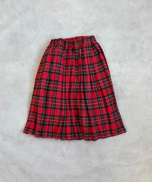 A BOND（アボンド）の「チェックプリーツスカート（kids/S～LL）（スカート・キッズ・チャコール/ネイビー/レッド・S/L/M/LL）」の8枚目の写真