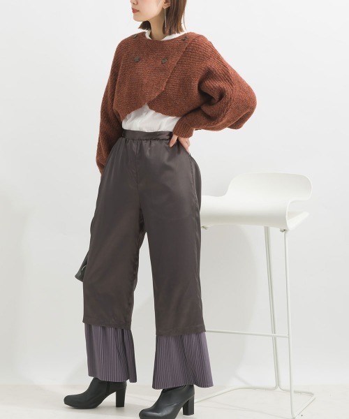 terrace(テラス)の「プリーツヘムサテンパンツ(その他パンツ・レディース・チャコール/ブラック/ブルー・MEDIUM)」の8枚目の写真