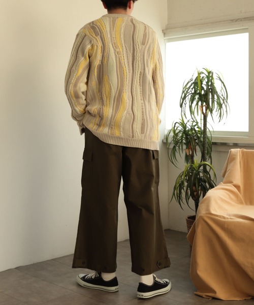 SENSE OF PLACE by URBAN RESEARCH(センスオブプレイスバイアーバンリサーチ)の「『ユニセックス』マルチカラーケーブルカーディガン(カーディガン/ボレロ・メンズ・ブラック/ライトベージュ/カーキ・MEDIUM/LARGE)」の12枚目の写真