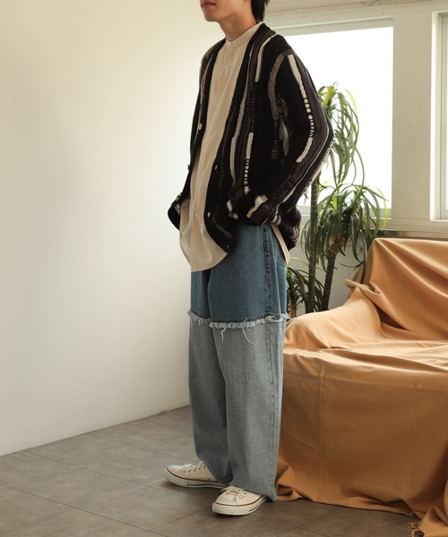 SENSE OF PLACE by URBAN RESEARCH(センスオブプレイスバイアーバンリサーチ)の「『ユニセックス』マルチカラーケーブルカーディガン(カーディガン/ボレロ・メンズ・ブラック/ライトベージュ/カーキ・MEDIUM/LARGE)」の19枚目の写真