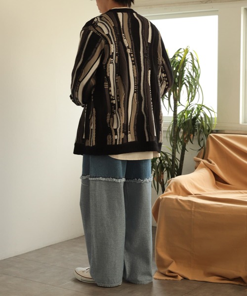 SENSE OF PLACE by URBAN RESEARCH(センスオブプレイスバイアーバンリサーチ)の「『ユニセックス』マルチカラーケーブルカーディガン(カーディガン/ボレロ・メンズ・ブラック/ライトベージュ/カーキ・MEDIUM/LARGE)」の20枚目の写真