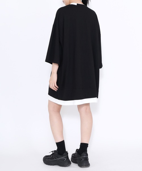 Figments（フィグメンツ）の「スーパービッグフェイクレイヤードTシャツ（Tシャツ/カットソー・レディース・スミクロ/ブラック・FREE）」の8枚目の写真