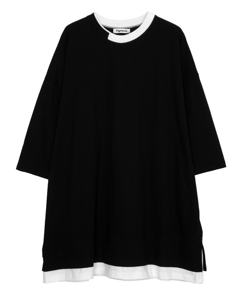 Figments（フィグメンツ）の「スーパービッグフェイクレイヤードTシャツ（Tシャツ/カットソー・レディース・スミクロ/ブラック・FREE）」の10枚目の写真