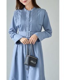 &. NOSTALGIA | ベルテッドピンタックシャツワンピース(シャツワンピース)