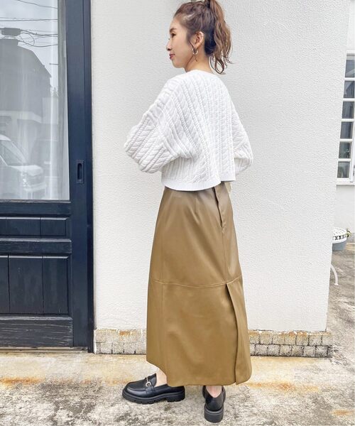 Spick &amp; Span - kiki！Spick &amp; Span  ラムズウール ケーブルニット Spick & Span（スピックアンドスパン）の「クロップドケーブル