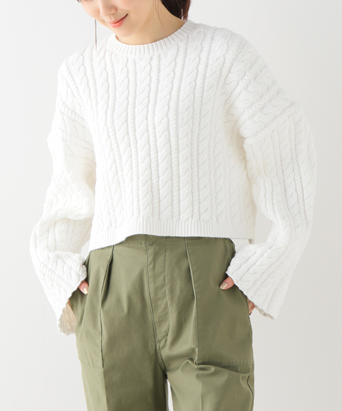半額 50％OFFの通販 Spick Span（スピックアンドスパン）の「クロップドケーブル & トップス