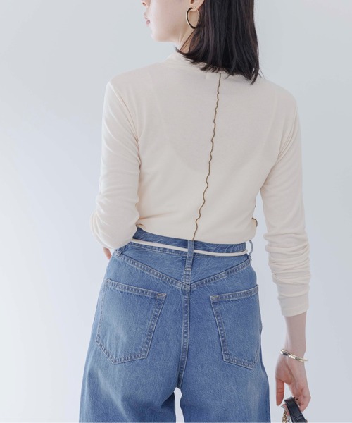 Eimee Law（エイミーロウ）の「メタリックカーブロゴ インナー（Tシャツ/カットソー・レディース・レッド/アイボリー/ブラック/ライトグレー/チャコールグレー・38）」の7枚目の写真