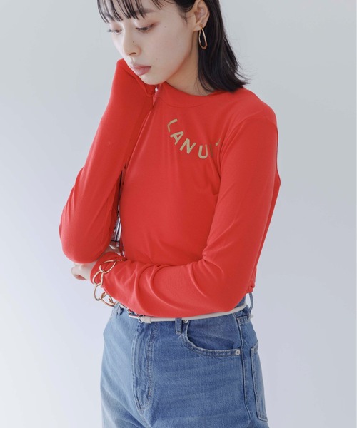 Eimee Law（エイミーロウ）の「メタリックカーブロゴ インナー（Tシャツ/カットソー・レディース・レッド/アイボリー/ブラック/ライトグレー/チャコールグレー・38）」の15枚目の写真