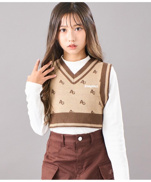 希少モデル✨CHANEL ニット　総柄　ベスト 楽天市場】ニット ベスト レディース ジャガード ニットベスト