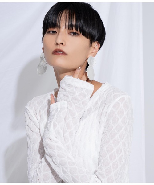 Settimissimo(セッティミッシモ)の「ITALYマットゴールド/シルバー大ぶり丸ピアス(ピアス(両耳用)・レディース・シルバー/ゴールド・FREE)」の7枚目の写真