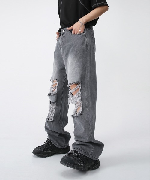 即日発送　美品　テットオム　ストレッチ　カーゴパンツ　Sサイズ　グレー　Y2K パンツ（アイテムカテゴリ）