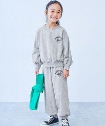 devirock（デビロック）の「【パジャマとしても着られる】ガールズ ミニ裏毛 カレッジロゴ セットアップ（ルームウェア/パジャマ）」