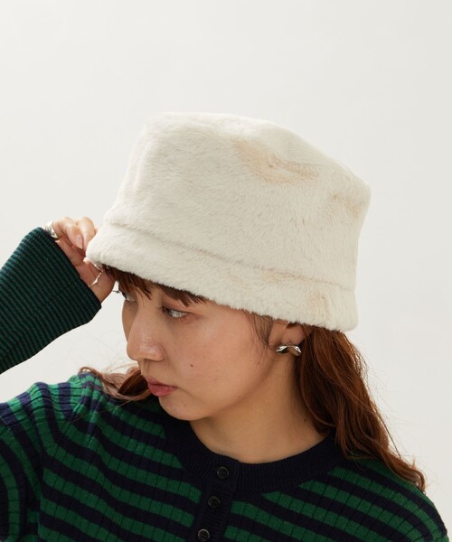 FREAK'S STORE(フリークスストア)の「限定展開 エコファー ハット(ハット・レディース・ブラウン/ブラック/オフホワイト・ONE SIZE)」の5枚目の写真