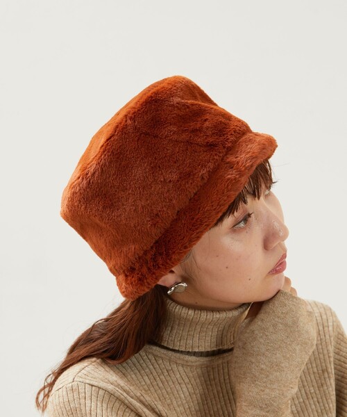 FREAK'S STORE(フリークスストア)の「限定展開 エコファー ハット(ハット・レディース・ブラウン/ブラック/オフホワイト・ONE SIZE)」の9枚目の写真